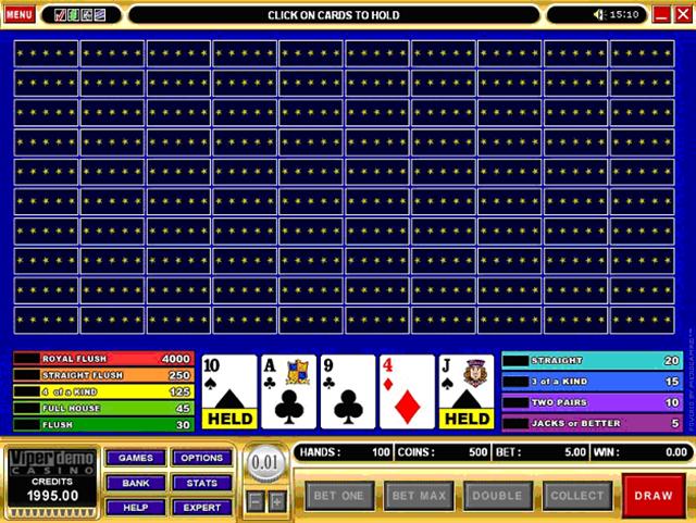 Jack poker 100 prima mano